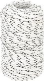 vidaXL - Boottouw - gevlochten - 2 mm x 100 m - polyester - wit