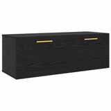 vidaXL Wandkast 100 x 36.5 x 35 cm Bewerkt hout Zwart eiken
