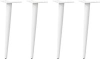 vidaXL Salontafelpoten conische vorm 4 st 42-43 cm staal wit