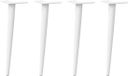 vidaXL Salontafelpoten conische vorm 4 st 42-43 cm staal wit