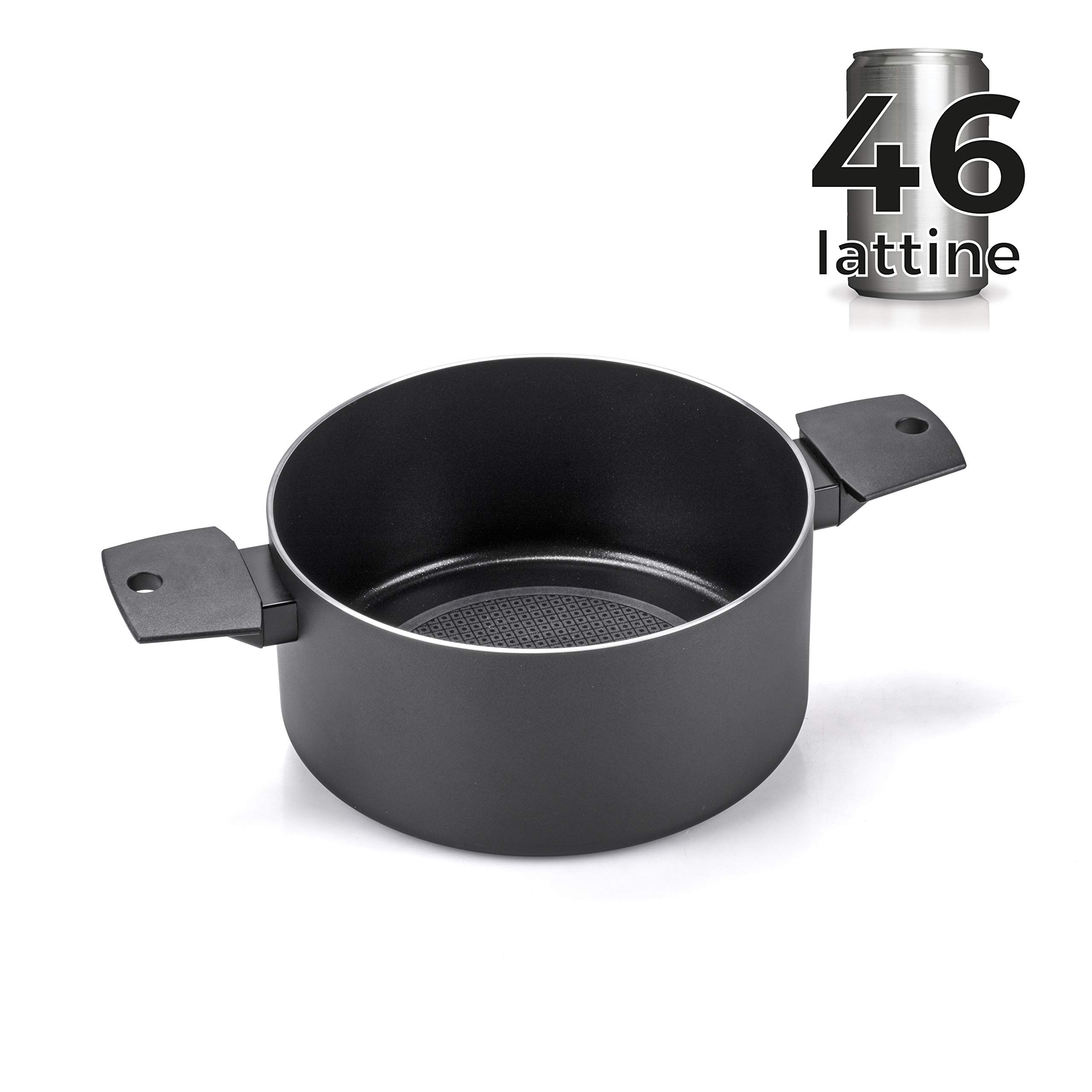 Steelpan - Zwart - 20 cm - 3.8 liter - Aluminium - 2 Handvatten - 0005550720