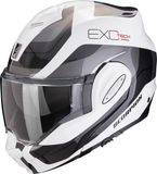 Scorpion Exo-Tech Evo Pro Commuta Blanc-Argent Casque modulable - Taille L