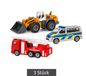 Siku Lot de 3 véhicules miniatures – 3 modèles différents – Orange/Rouge/Bleu