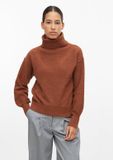 s.Oliver Pull en bouclé à col roulé pour femme - Terracotta - Taille L