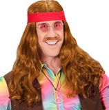 Widmann Hippie Pruik Met Hoofdband En Snor