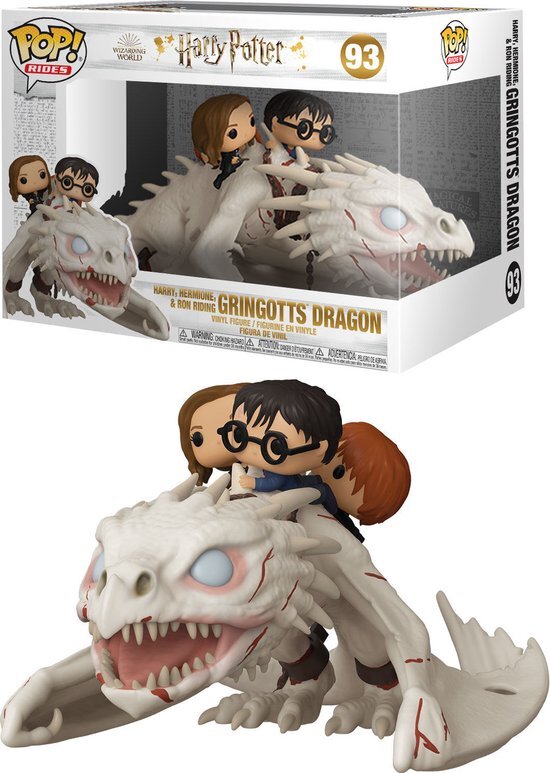 Funko Harry Potter Pop Vinyl: Harry, Hermione & Ron Riding Gringotts Dragon