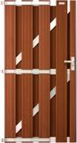 Intergard Composiet tuinpoort voor schutting WPC bruin 180x90cm