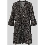 VERO MODA VMEASY JOY 3/4 SHORT DRESS WVN GA - Dames - Mini jurken - XS - Zwart - Viscose - Print