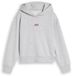 Tom Tailor - Oversized hoodie met print op de rug - Maat 176 - Light Stone Grey Melange