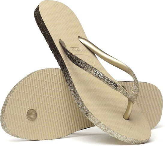 Havaianas Slim Sparkle II Dames Slippers - Zand - Maat 37/38