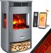 Kesser Elektrische Haard met Ventilatorkachel & Afstandsbediening WiFi App 950/1900 W LED Vlam Effect