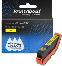 PrintAbout Huismerk Epson 33XL (C13T33644012) Inktcartridge Geel Hoge capaciteit