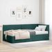 Maison Exclusive - Cadre de lit d'angle avec matelas, 2 pièces. Vert foncé, 100 x 200 cm, velours