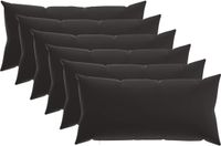 vidaXL - Kussensloop - 6 stuks - HEERLEN - Zwart - 40 x 70 cm - Polyester