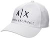 Armani Exchange Pet met bedrijfslogo baseballpet voor heren (1 stuk), Wit/Navy Blauw