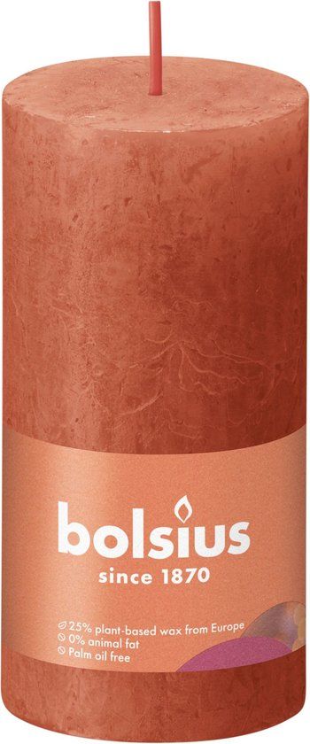 Bolsius Stompkaars Earthy Orange - Ø50 mm - 10 cm - 30 uur