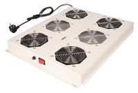 ROLINE Plafondventilator, 48,3 cm, 4 ventilatoren, aan/uit voor serverkast, grijs