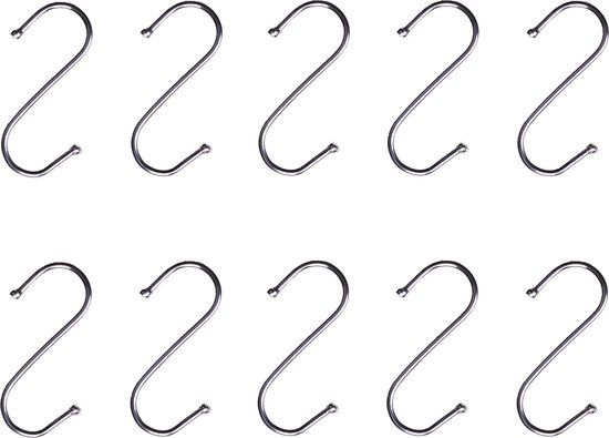 QUVIO Ophanghaken - Zilver - 6 cm - 10 stuks