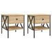 VidaXL Nachtkastjes set van 2 - Sonoma eiken - Hout - 40x42x45 cm