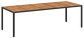 vidaXL Table de Jardin Noir polyrotin