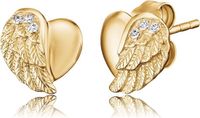 Engelsrufer Oorbellen ERE-LILHEARTWING-STG - Geelgoud verguld sterling zilver