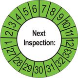 Keuringsstickers Ricard Keuringsstickers Next Inspection 2027 | 50 stuks, Ø 35 mm | Buiten Groen