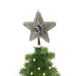 Decoris Bellatio decorations Kerstboom piek - ster - zilver - kunststof - 23 cm