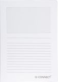 Q-CONNECT L-map met venster | 120 g/m² | A4 | pak van 100 stuks | wit