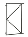 Waelbers Poortframe 90x155 Zwart 1.8 mm