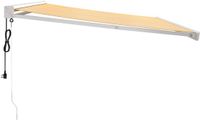 vidaXL Auvent extensible 450x300 cm Polyester Jaune et Blanc