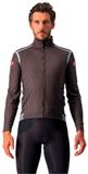 Castelli Fietsjack Rain or Shine Heren Bruin Reflective - PERFETTO RoS LONG SLEEVE CHARCOL PINSTRIPE - M
