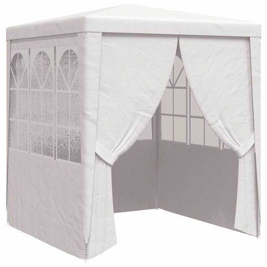 vidaXL - Partytent - met - zijwanden - professioneel - 90 - g/m² - 2,5x2,5 - m - wit
