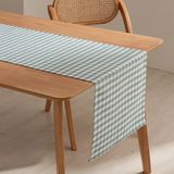 GAMUSI Tafelloper VICHY Zeewater Katoen 45 x 170 cm