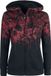 Rock Rebel by EMP Zwarte hoodie met rode opdruk - Dames - M