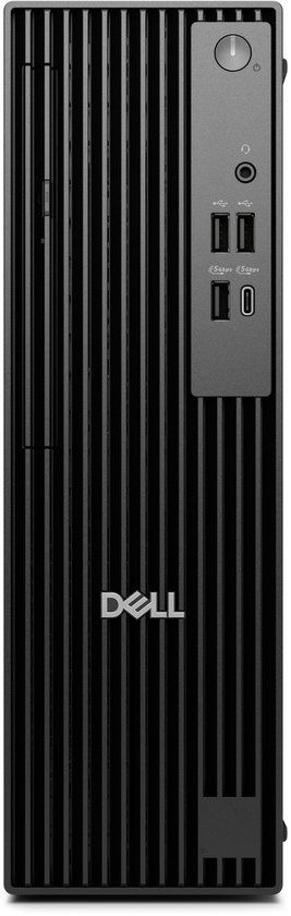 Dell Pro Slim QCS1250 - AI PC - slank bureau Core Ultra 5 235 / tot 5 GHz - RAM 16 GB - SSD 512 GB - NVMe - Intel Graphics - Gigabit Ethernet, Bluetooth, IEEE 802.11ax (Wi-Fi 6E) - Win 11 Pro - monitor: geen - toetsenbord: Duits - zwart - BTS - met 1 jaar