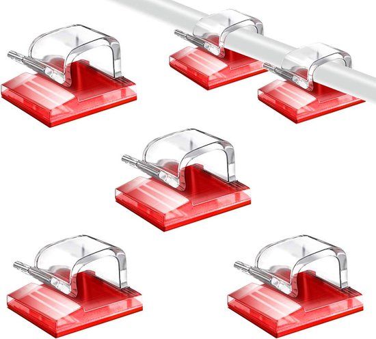 Merkloos / Sans marque 50x Kabelbeheerclips - Transparant
