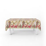 Italian Bed Linen Panama tafelkleed, vuilafstotend, 100% katoen, MELOGRANO, 150 x 150 cm