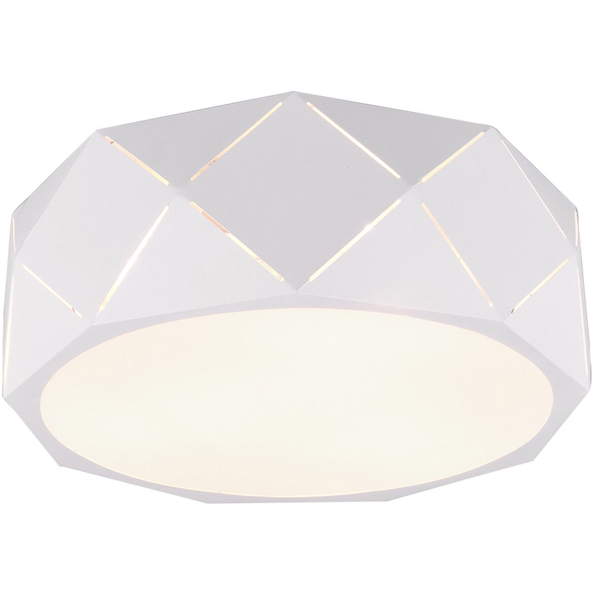 BES LED Trion Zanda Plafondlamp - Rond - 3-lichts - E27 - Wit - Ø40cm