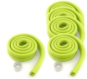 HIMRY KXD7003 schuimrubberen rol, U-vorm, extra dikke bescherming, botsingsbescherming, stootbescherming, anti-kras aan tafelranden, 20 meter lang, groen