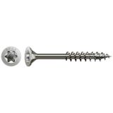 SPAX Roestvaststalen schroef, 4,5 x 45 mm, 200 stuks, Deeldraad, Verzonken kop, T-STAR plus T20, 4CUT, Roestvast staal A2