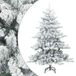 Sapin de Noël artificiel à branches pliantes, enneigé