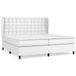 vidaXL Boxspringbed met matras, kunstleer, wit, 200x200 cm