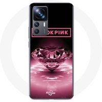 Maniacase Hoesje voor Xiaomi 12T Pro Behang diamante Blackpink Kpop Pink Logo