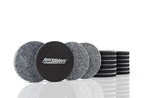 Soft Touch Furniture Sliders for Hardwood Floors - Heavy Duty & Reusable - Grey