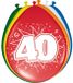 Folat Verjaardag leeftijd ballonnen 40 jaar - 40x - multi - 30 cm