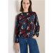 Blouse à imprimé et paillettes