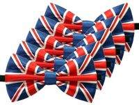 Merkloos Verkleed vlinderstrikje - 5x - landen thema - Engeland - Union Jack - Engelse vlag