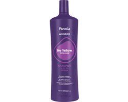 Fanola Wonder No Yellow Shampoo 1000 ml - Zilvershampoo voor Alle Haartypes