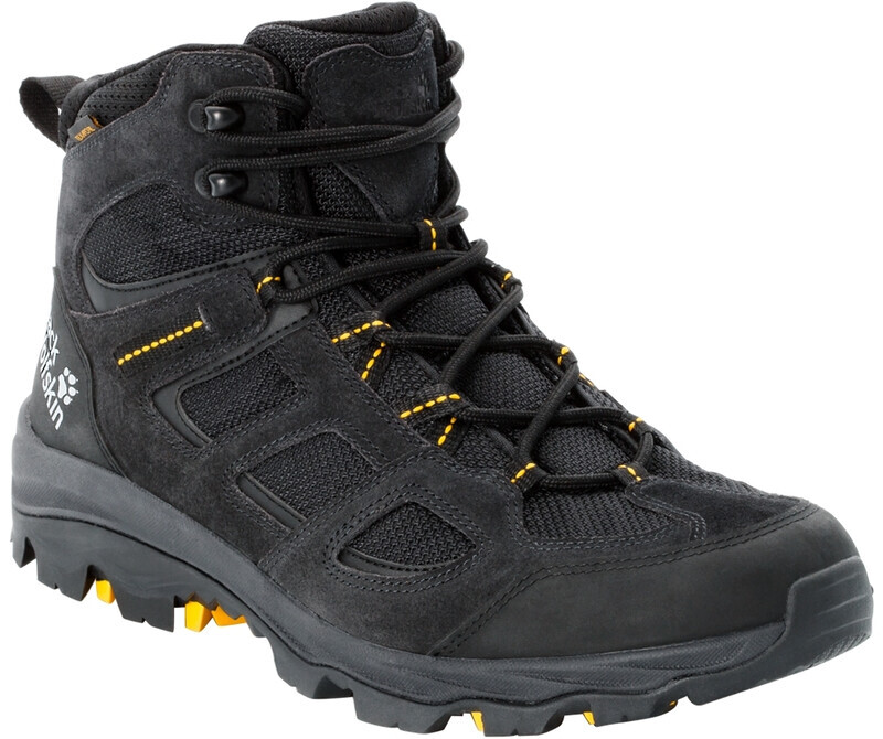 Jack Wolfskin Vojo 3 Texapore Middelhoge Schoenen Heren, black/burly yellow XT 2020 UK 11,5 | EU 46 Trekking- & Wandelschoenen