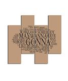 Homemania Afbeelding Engels, 4 delen, stad living, kamer multicolor, van MDF, 76 x 0,3 x 50 cm